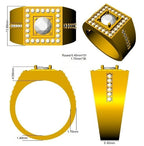 9ct Yellow Gold Round Lab Grown Diamond Ring 3