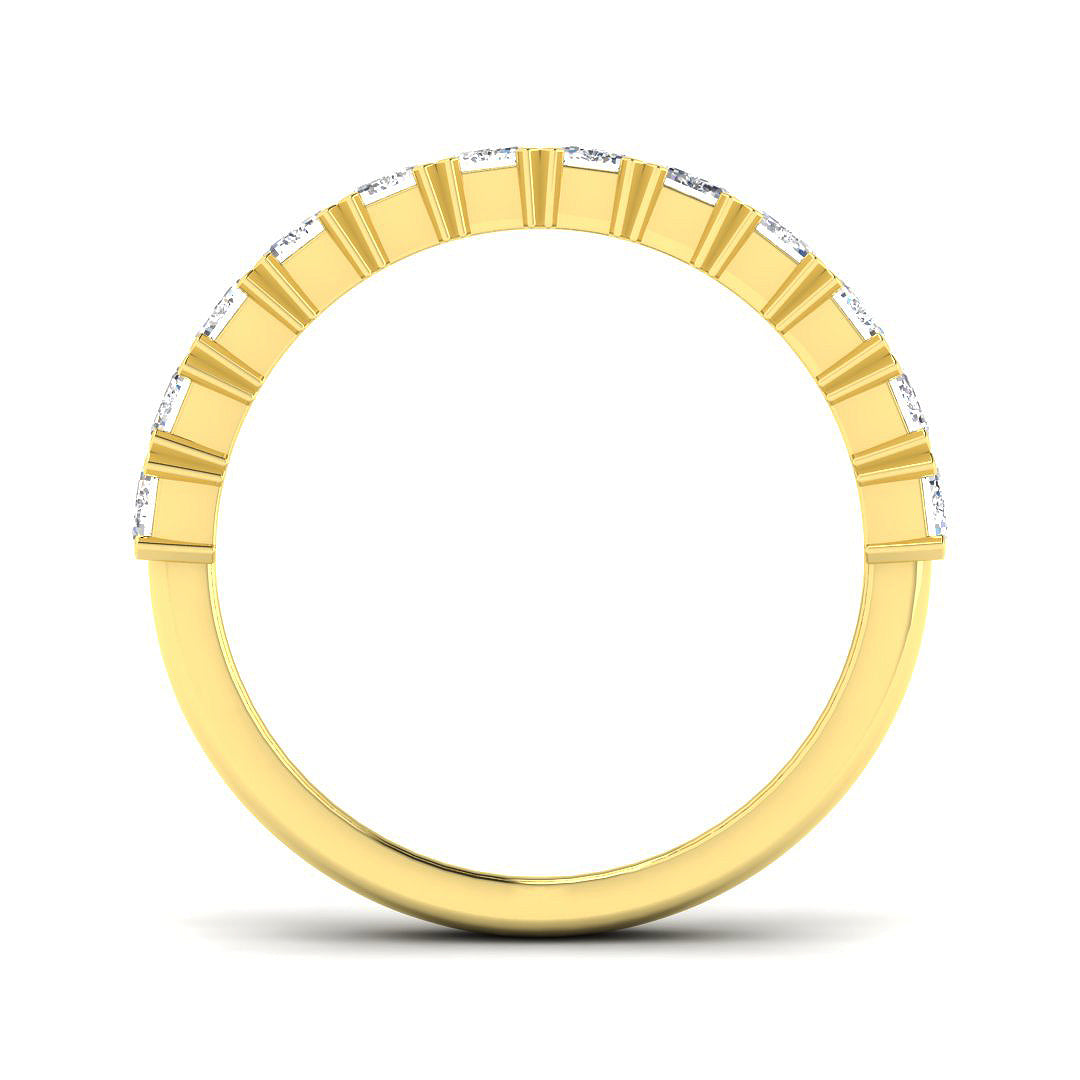 18ct Yellow Gold Emerald Cut Lab Grown Diamond Ring 2