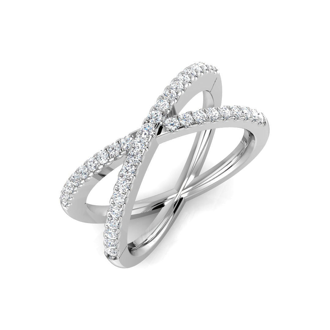 18ct White Gold Round Diamond Ring 1