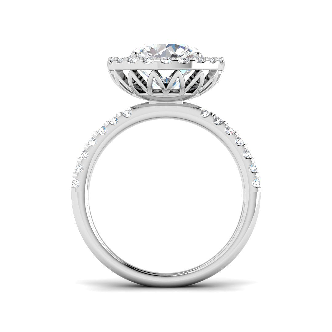 Platinum Round Lab Grown Diamond Ring 2
