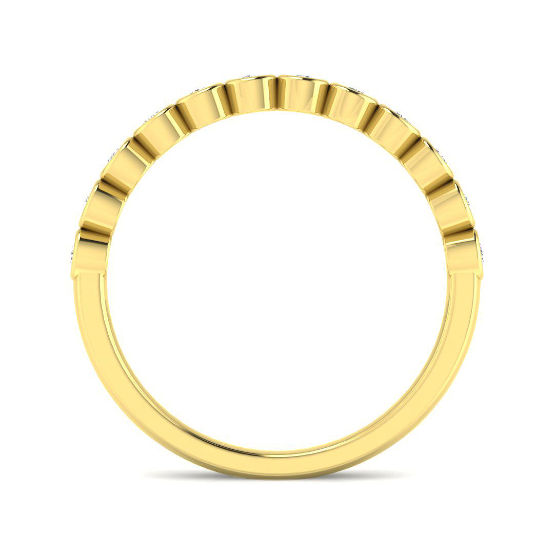 9ct Yellow Gold Round Lab Grown Diamond Ring 2