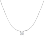 9ct White Gold Round Lab Grown Diamond Necklace 1