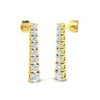 9ct Yellow Gold Round Lab Grown Diamond Earrings 1