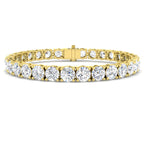 9ct Yellow Gold Round Lab Grown Diamond Bracelet 1