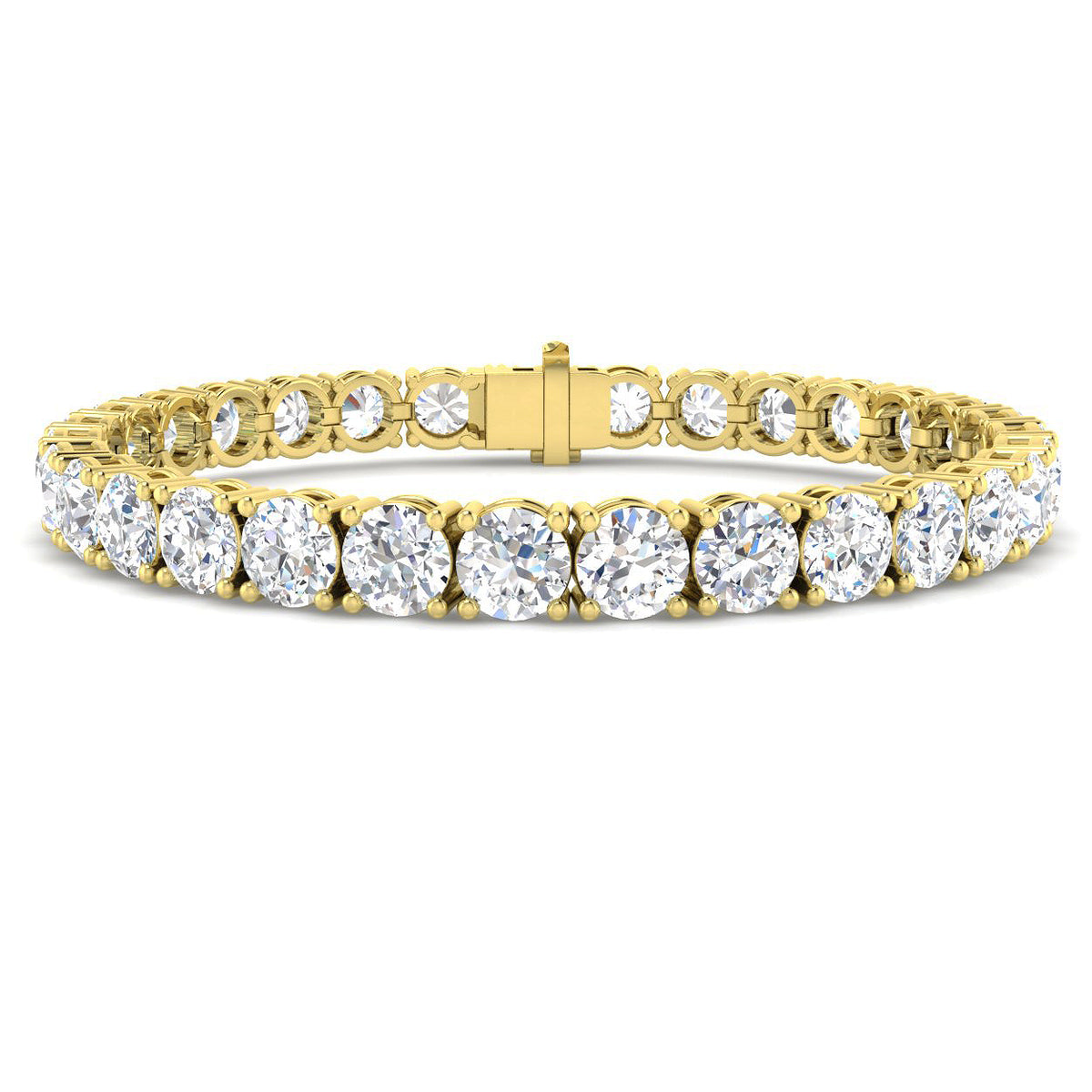 9ct Yellow Gold Round Lab Grown Diamond Bracelet 1