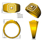 9ct Yellow Gold Round Lab Grown Diamond Ring 3