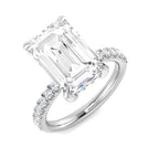 9ct White Gold Emerald Cut Lab Grown Diamond Ring 1