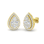 9ct Yellow Gold Round Lab Grown Diamond Earrings 1