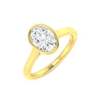 9ct Yellow Gold Oval Lab Grown Diamond Ring 1