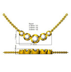9ct Yellow Gold Round Lab Grown Diamond Necklace 2