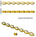 9ct Yellow Gold Oval Lab Grown Diamond Bracelet 2