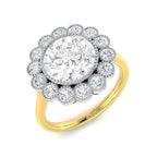 9ct Two Tone Round Cvd Old Cut Ring 1
