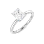 Platinum Cushion Lab Grown Diamond Ring 1