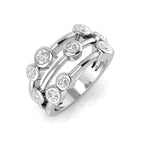 9ct White Gold Round Lab Grown Diamond Ring 1