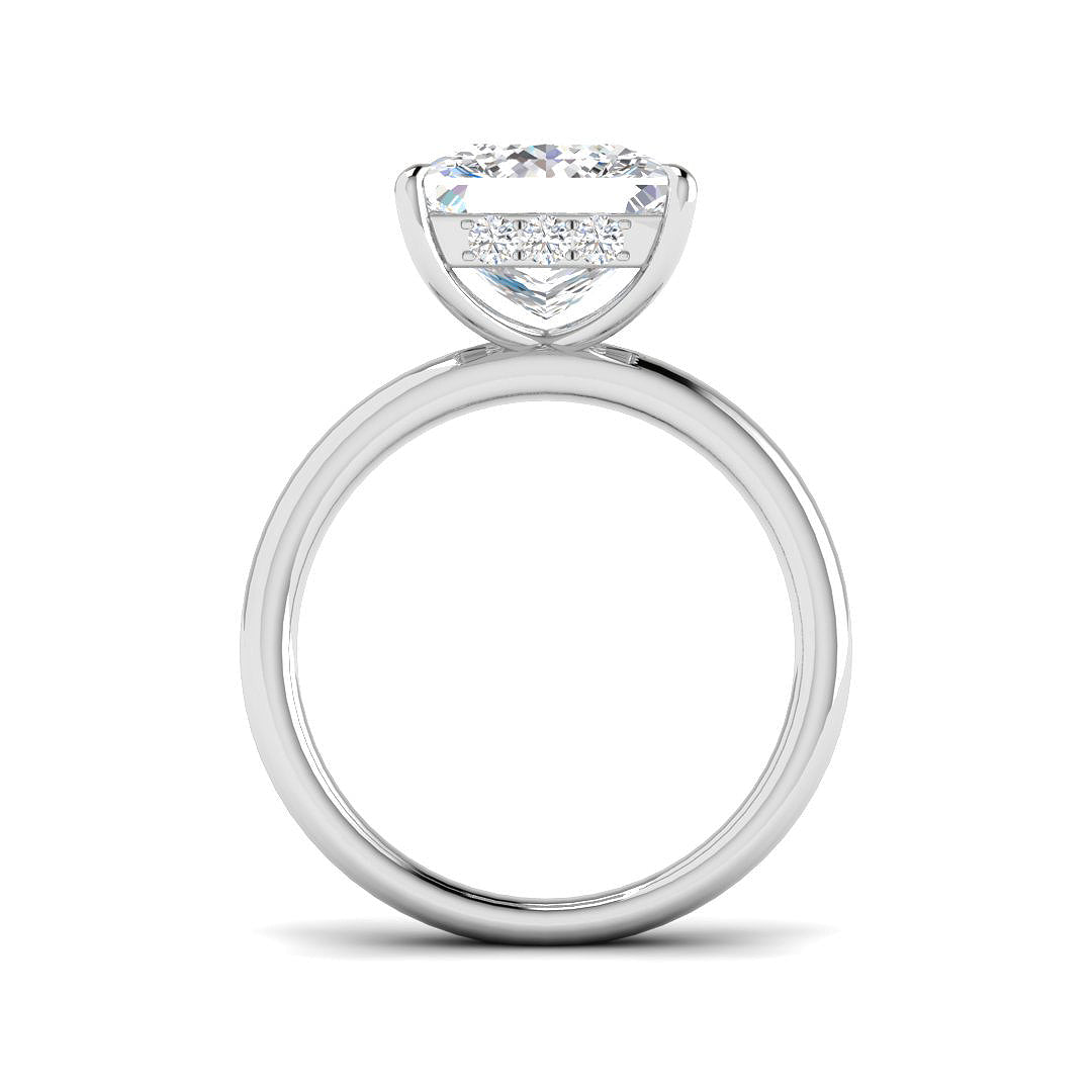 9ct White Gold Princess Lab Grown Diamond Ring 2