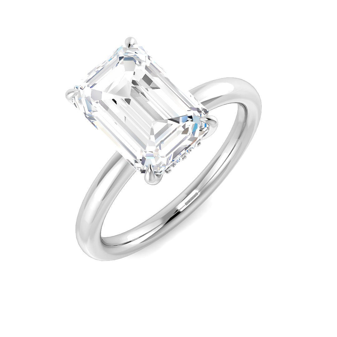 Platinum Radiant Lab Grown Diamond Ring 1