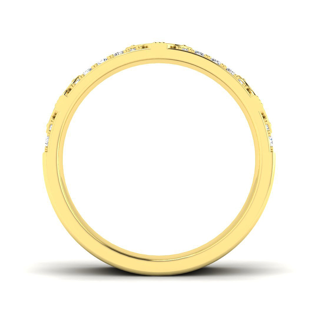 9ct Yellow Gold Round Diamond Ring 2