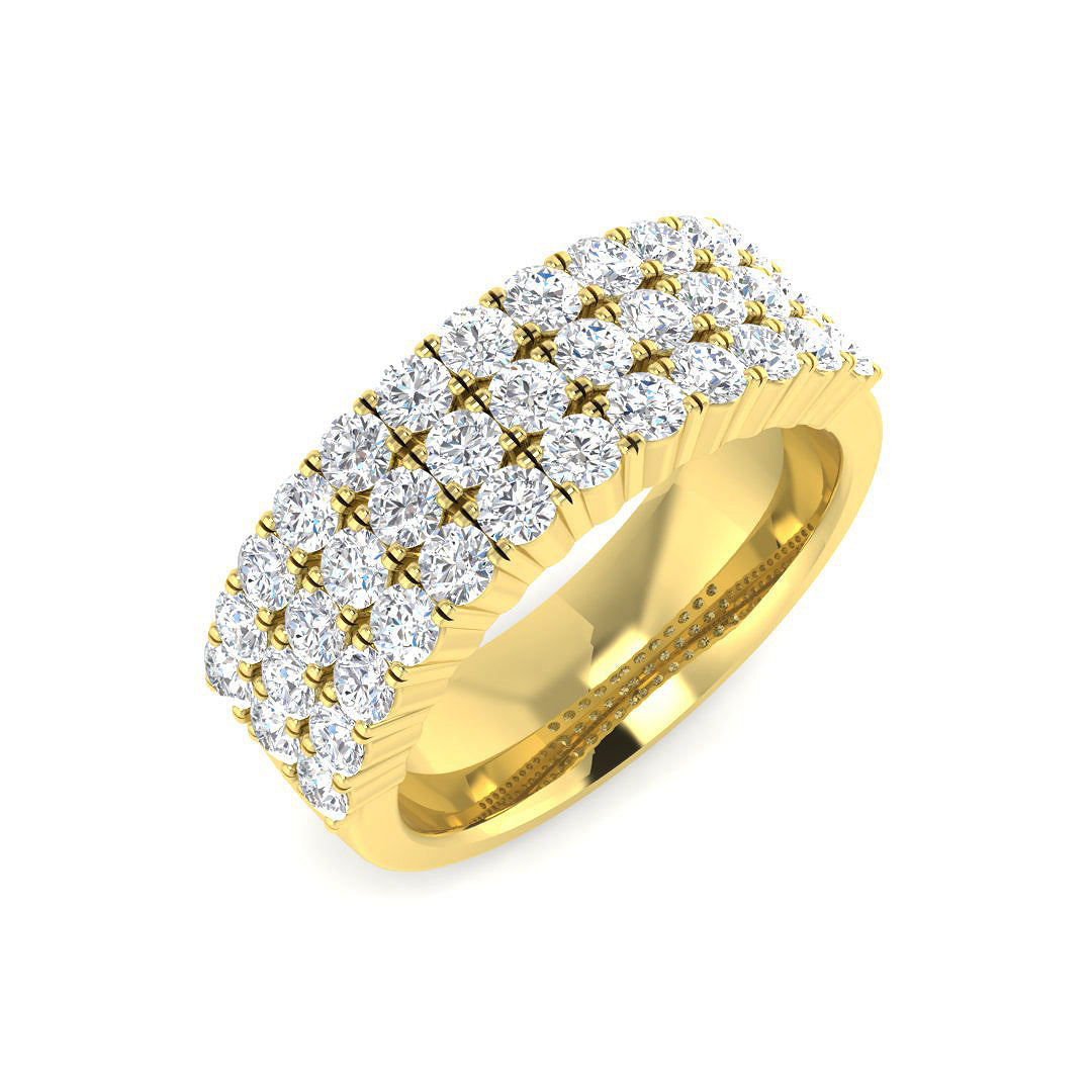 9ct Yellow Gold Round Lab Grown Diamond Ring 1