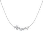 9ct White Gold Round Lab Grown Diamond Necklace 1