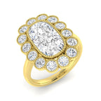 9ct Yellow Gold Cushion Cvd Old Cut Ring 1