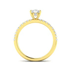 9ct Yellow Gold Cushion Lab Grown Diamond Ring 2