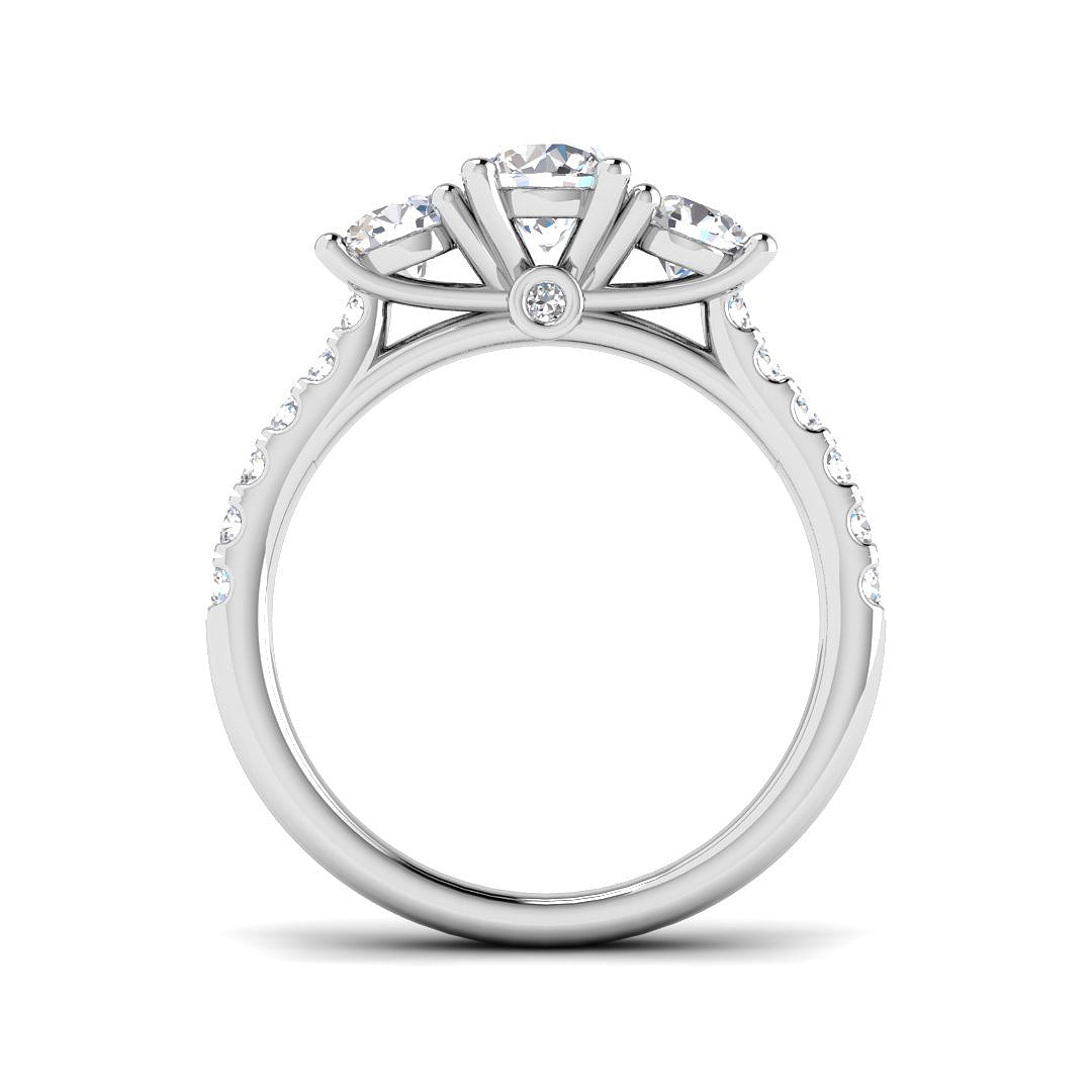 9ct White Gold Round Lab Grown Diamond Ring 2