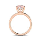 9ct Rose Gold Radiant Lab Grown Diamond and Lab Pink Diamond Ring 2
