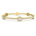 9ct Yellow Gold Pear Lab Grown Diamond Bracelet 1