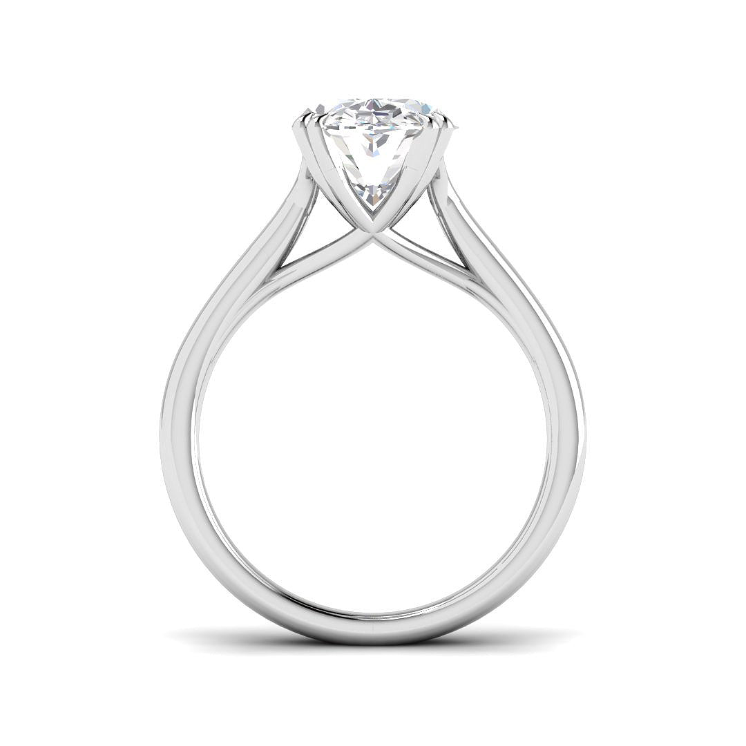 9ct White Gold Oval Lab Grown Diamond Ring 2