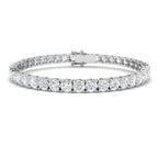 18ct White Gold Round Lab Grown Diamond Bracelet 1