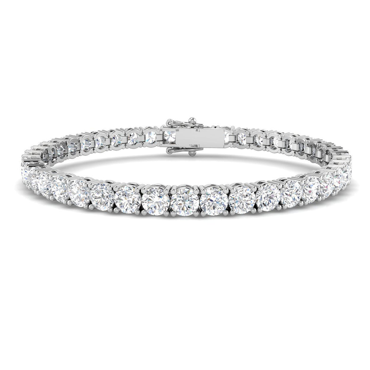 18ct White Gold Round Lab Grown Diamond Bracelet 1