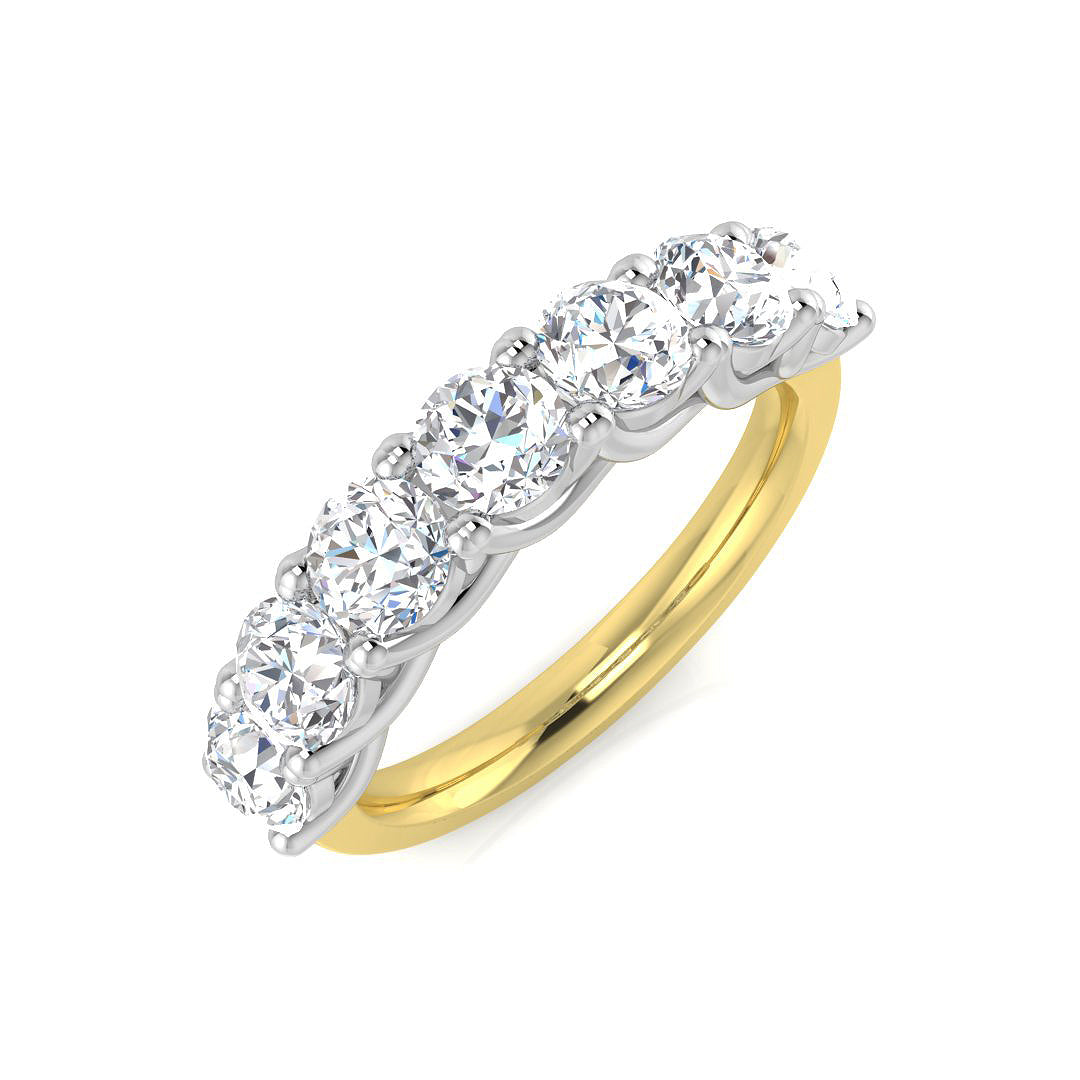 9ct Two Tone Round Lab Grown Diamond Ring 1