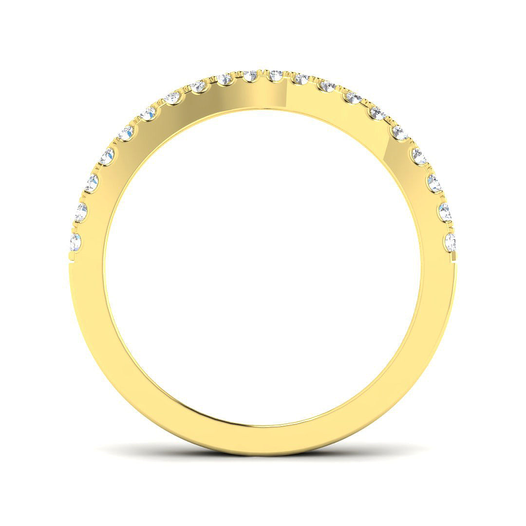 9ct Yellow Gold Round Diamond Ring 2