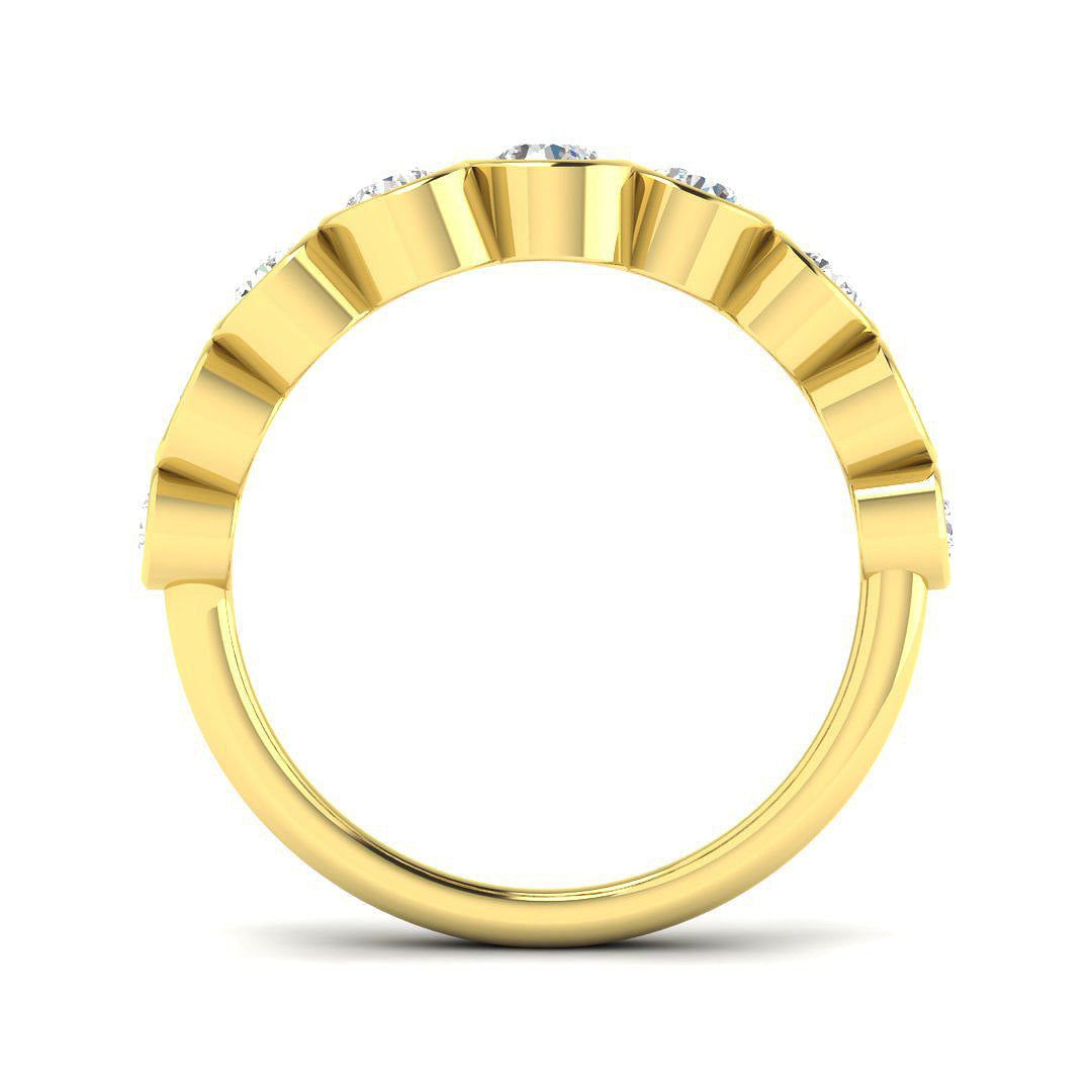 9ct Yellow Gold Round Lab Grown Diamond Ring 2