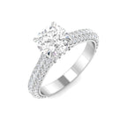 9ct White Gold Round Lab Grown Diamond Ring 1