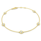 9ct Yellow Gold Round Lab Grown Diamond Bracelet 1