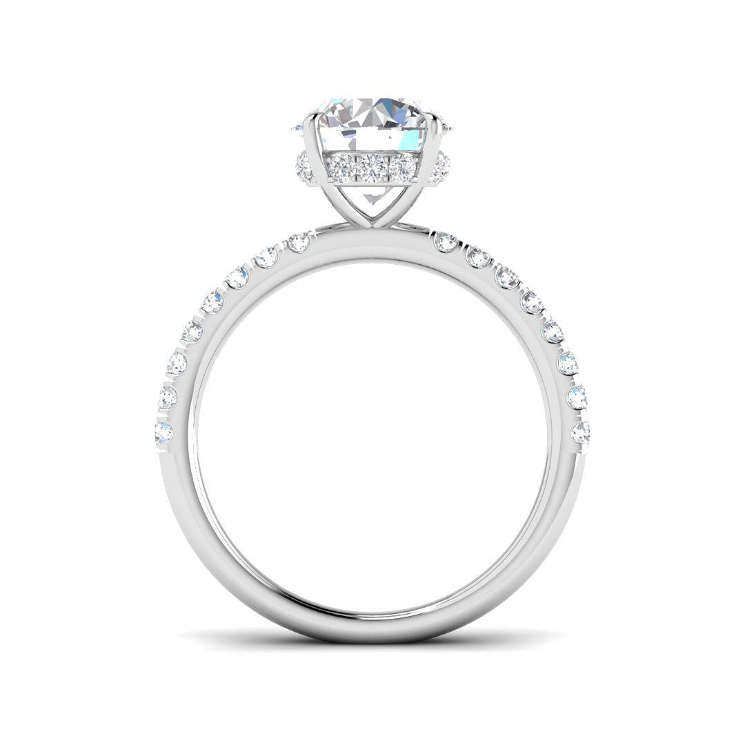 9ct White Gold Round Lab Grown Diamond Ring 2