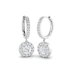 9ct White Gold Round Lab Grown Diamond Earrings 1