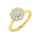 9ct Two Tone Round Lab Grown Diamond Ring 1