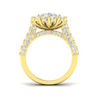 9ct Yellow Gold Pear Lab Grown Diamond Ring 2