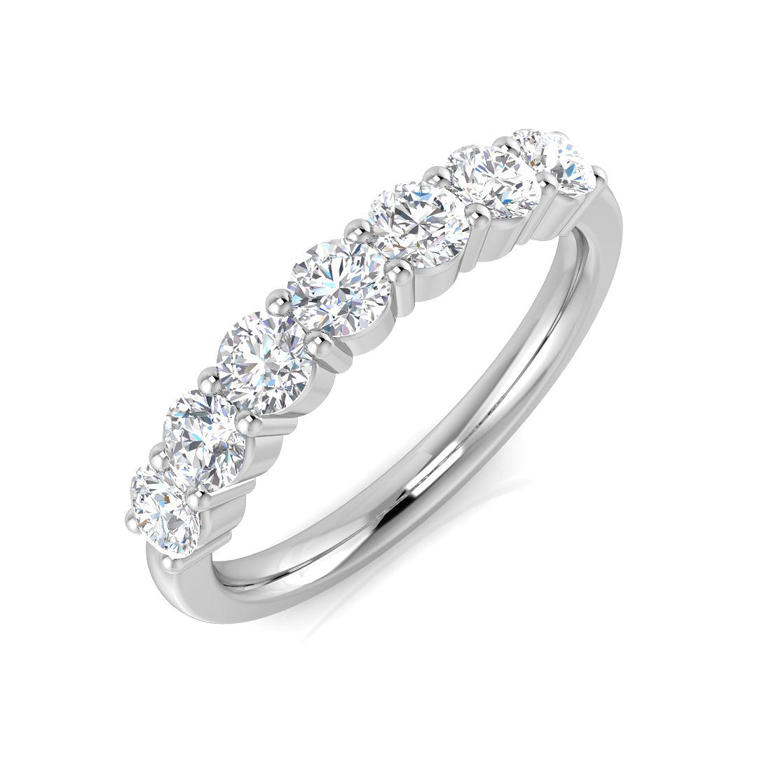 9ct White Gold Round Lab Grown Diamond Ring 1