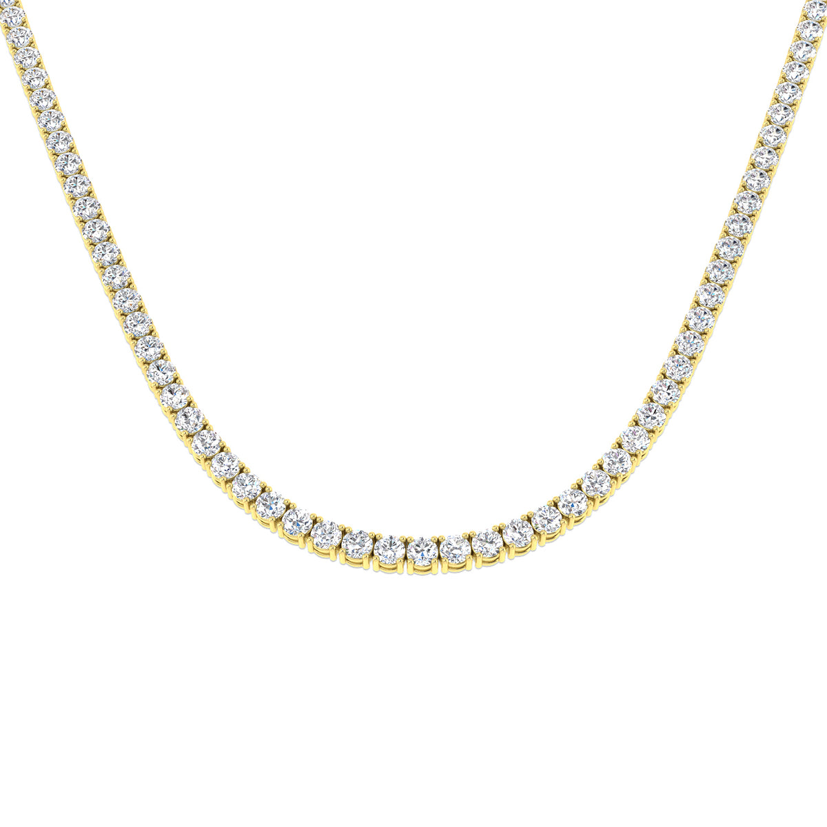9ct Yellow Gold Round Lab Grown Diamond Necklace 1