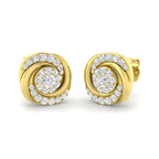 9ct Yellow Gold Round Lab Grown Diamond Earrings 1
