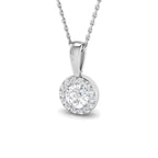 9ct White Gold Round Lab Grown Diamond Pendant 1