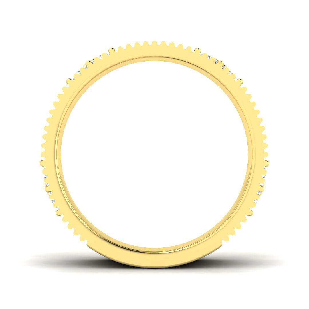 9ct Yellow Gold Round Lab Grown Diamond Ring 2