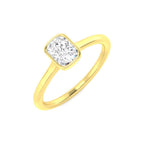 9ct Yellow Gold Cushion Lab Grown Diamond Ring 1