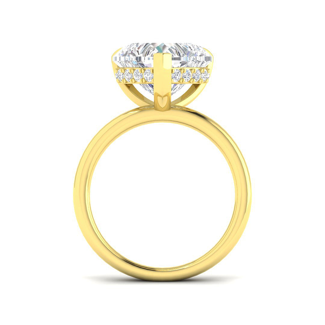 9ct Yellow Gold Heart Lab Grown Diamond Ring 2