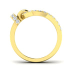 9ct Yellow Gold Round Lab Grown Diamond Ring 2