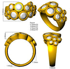 9ct Yellow Gold Round Lab Grown Diamond Ring 3