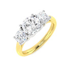 9ct Yellow Gold Round Lab Grown Diamond Ring 1